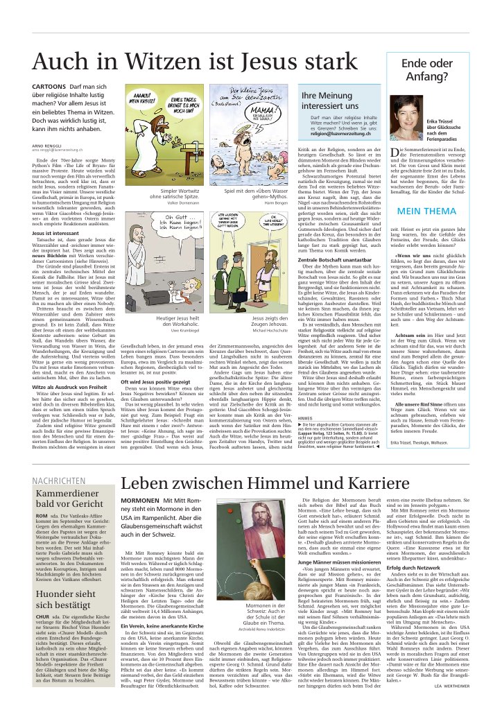Auch in Witzen ist Jesus stark