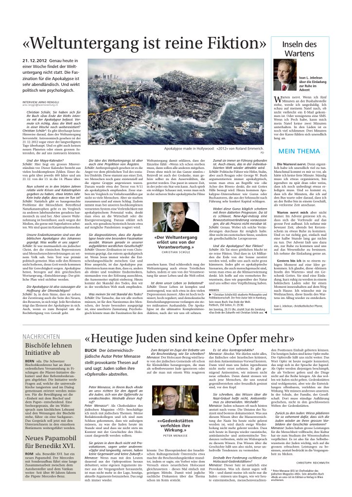 «Weltuntergang ist reine Fiktion»