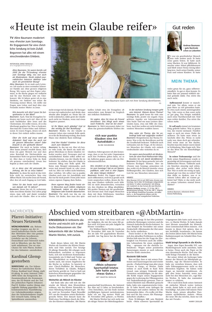 «Heute ist mein Glaube reifer»