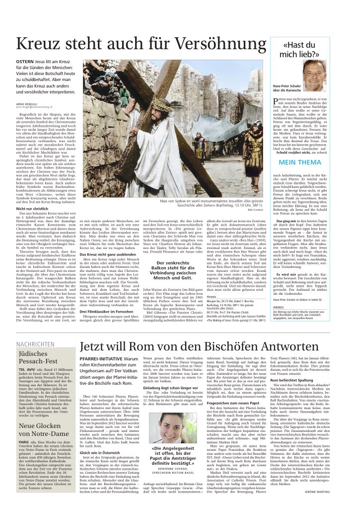 Kreuz steht auch für Versöhnung