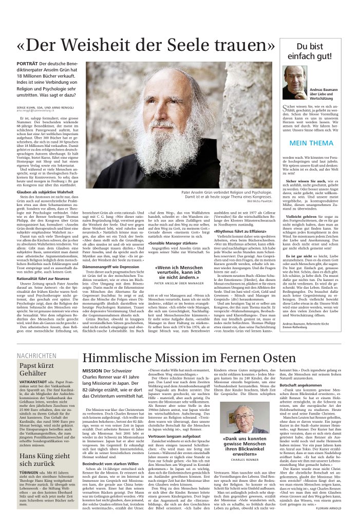 «Der Weisheit der Seele trauen»