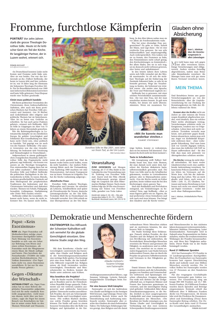 Fromme, furchtlose Kämpferin