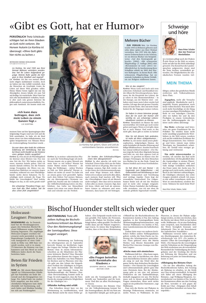 «Gibt es Gott, hat er Humor»