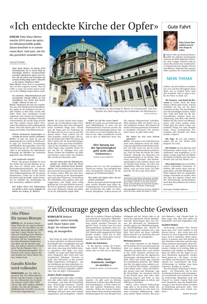 «Ich entdeckte Kirche der Opfer»