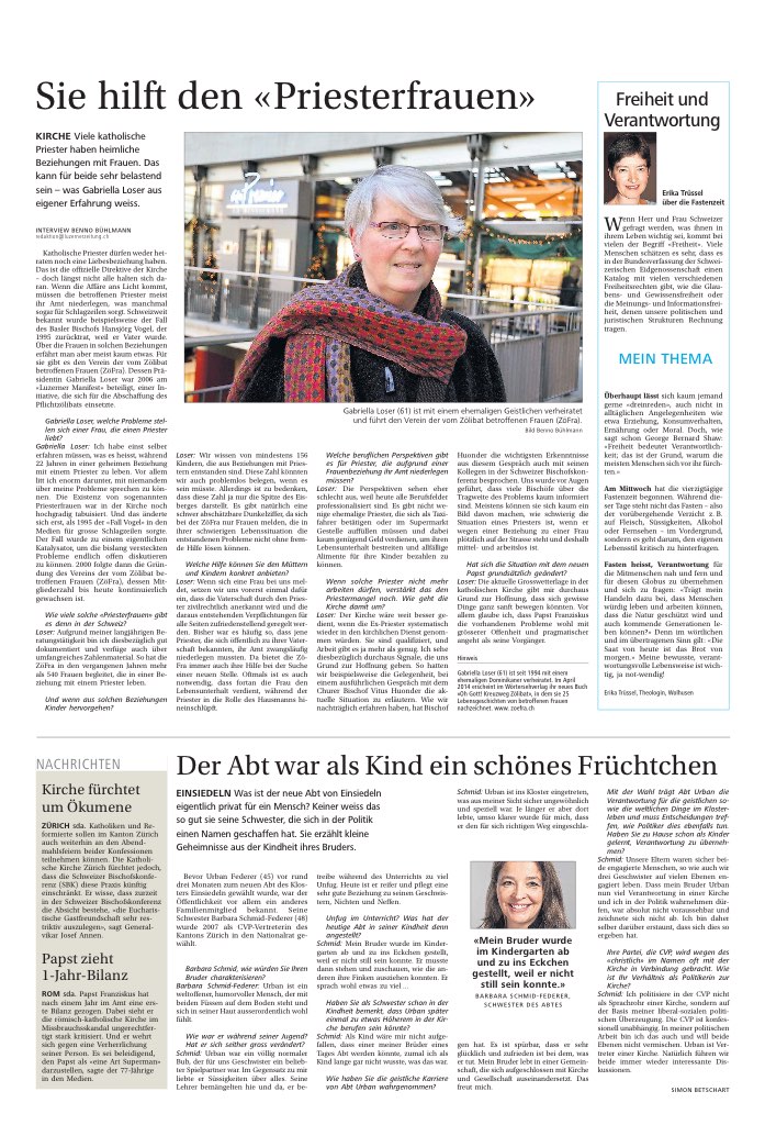 Sie hilft den «Priesterfrauen»
