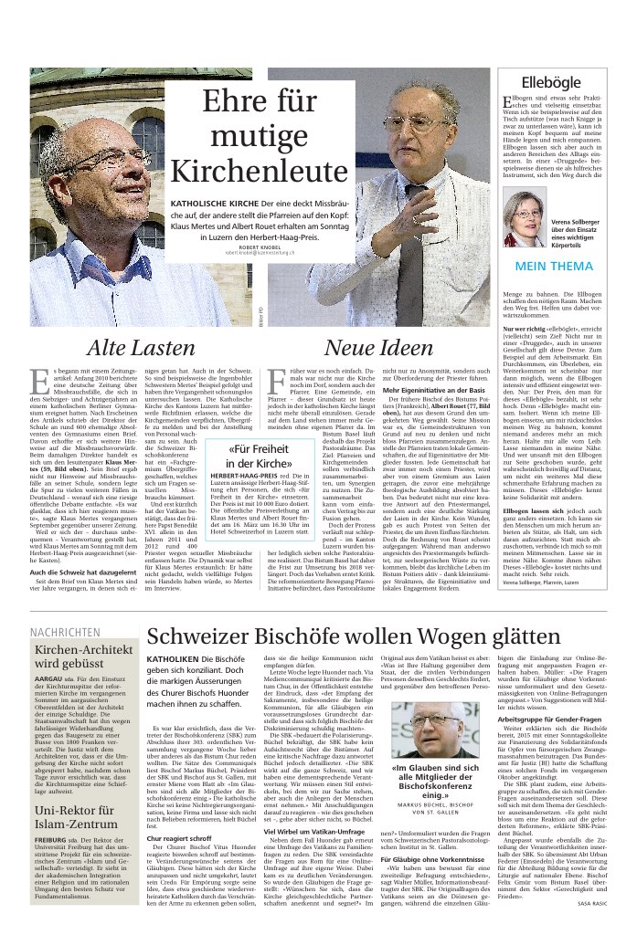 Ehre für mutige Kirchenleute