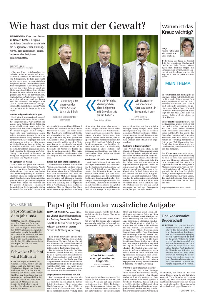 Wie hast dus mit der Gewalt?