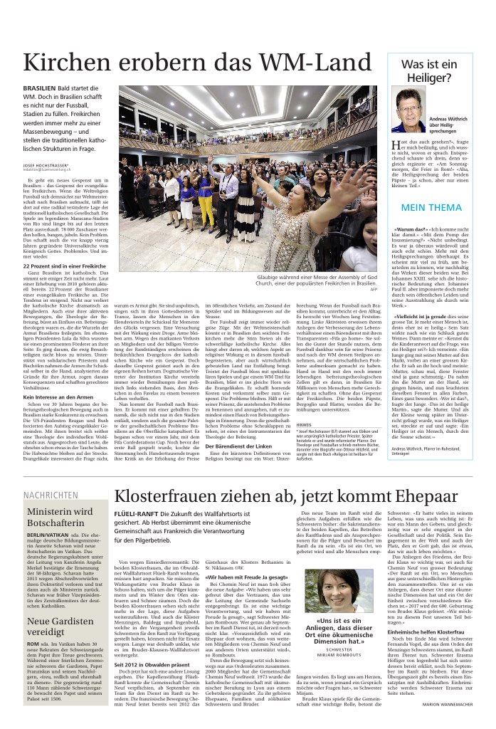 Kirchen erobern das WM-Land