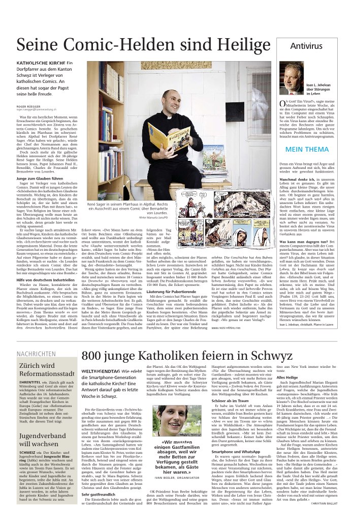 Seine Comic-Helden sind Heilige