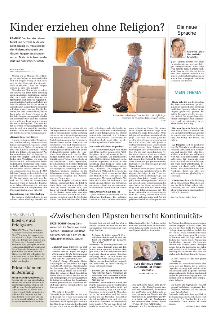 Kinder erziehen ohne Religion?
