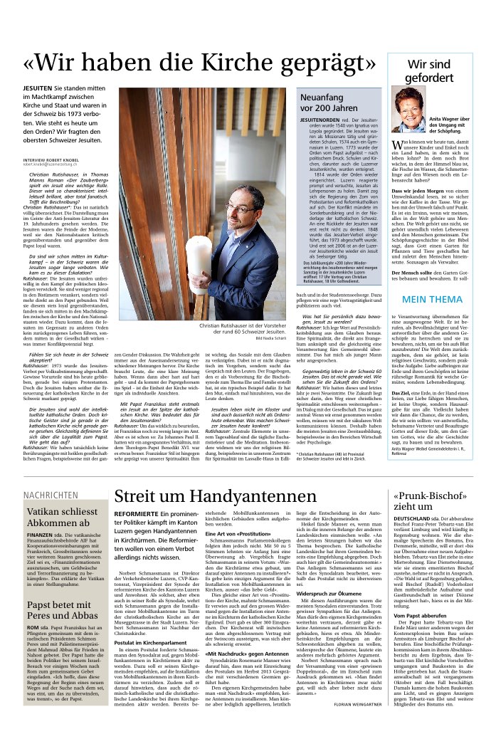 «Wir haben die Kirche geprägt»