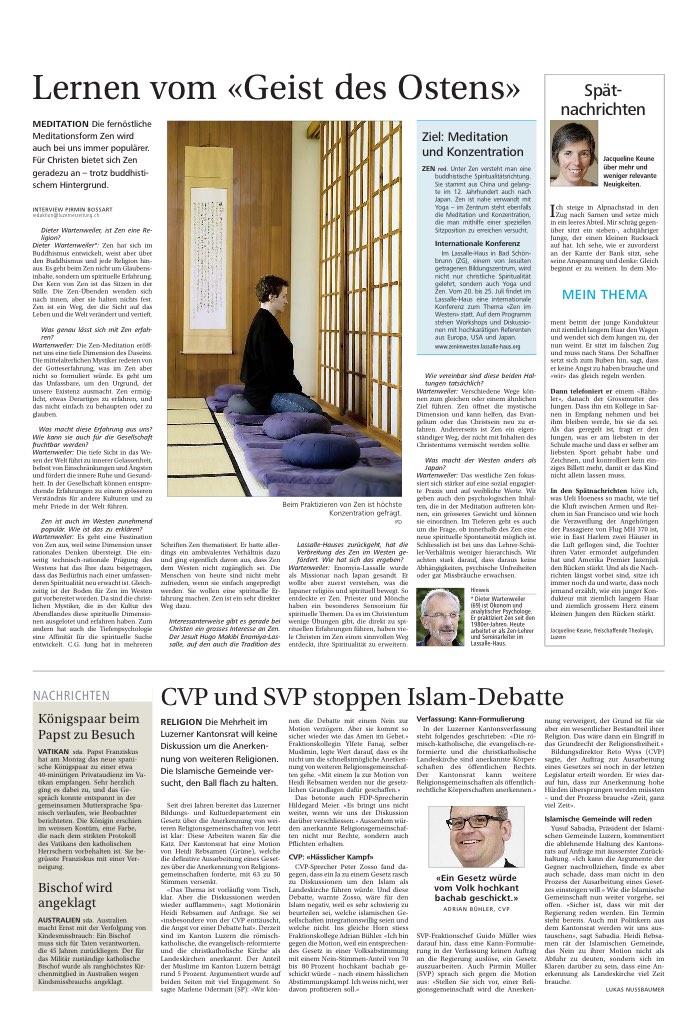 Lernen vom «Geist des Ostens»