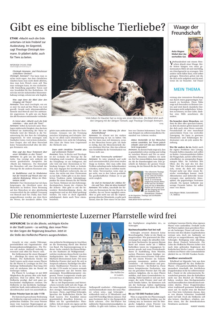 Gibt es eine biblische Tierliebe?