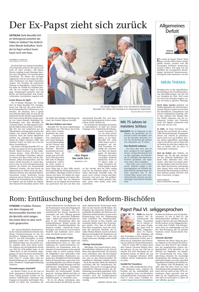 Der Ex-Papst zieht sich zurück