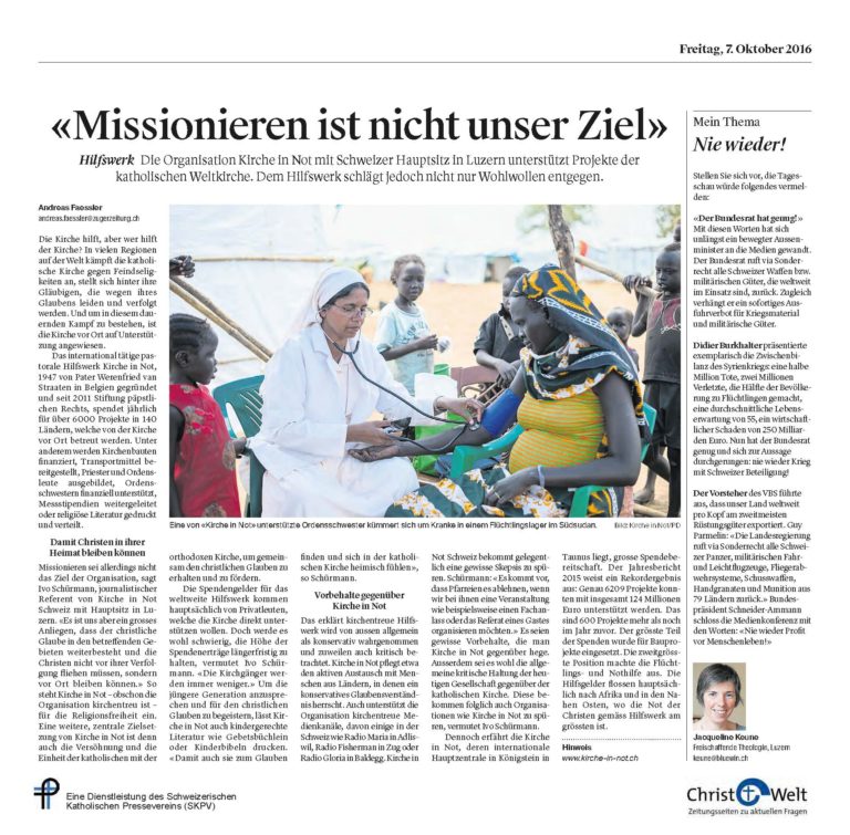 «Missionieren ist nicht unser Ziel»