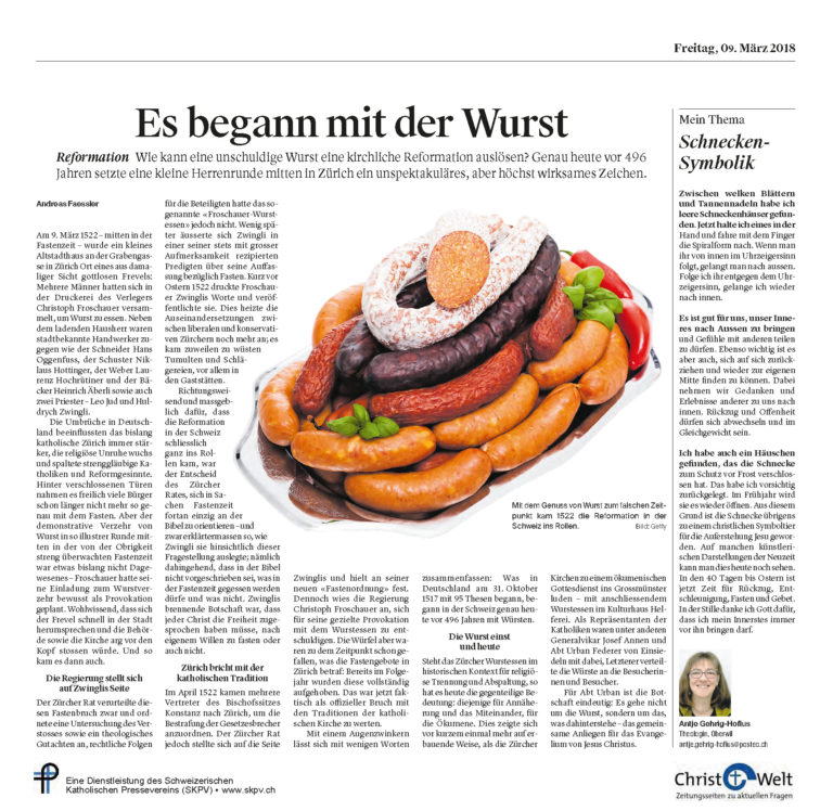 Es begann mit der Wurst