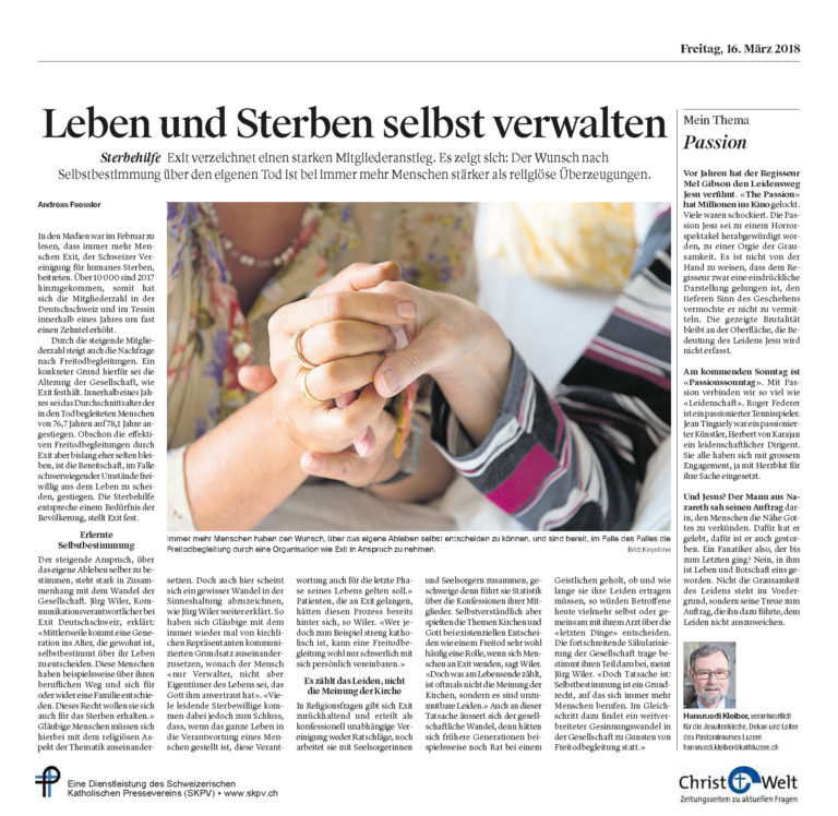 Leben und Sterben selbst verwalten