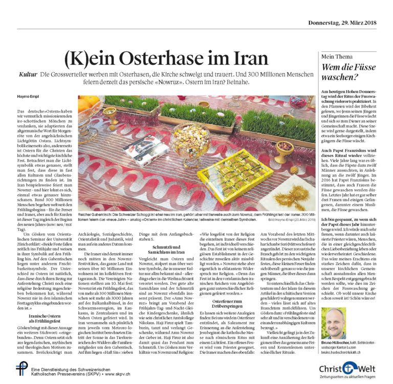 (K)ein Osterhase im Iran