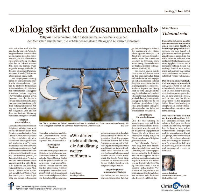 «Dialog stärkt den Zusammenhalt»