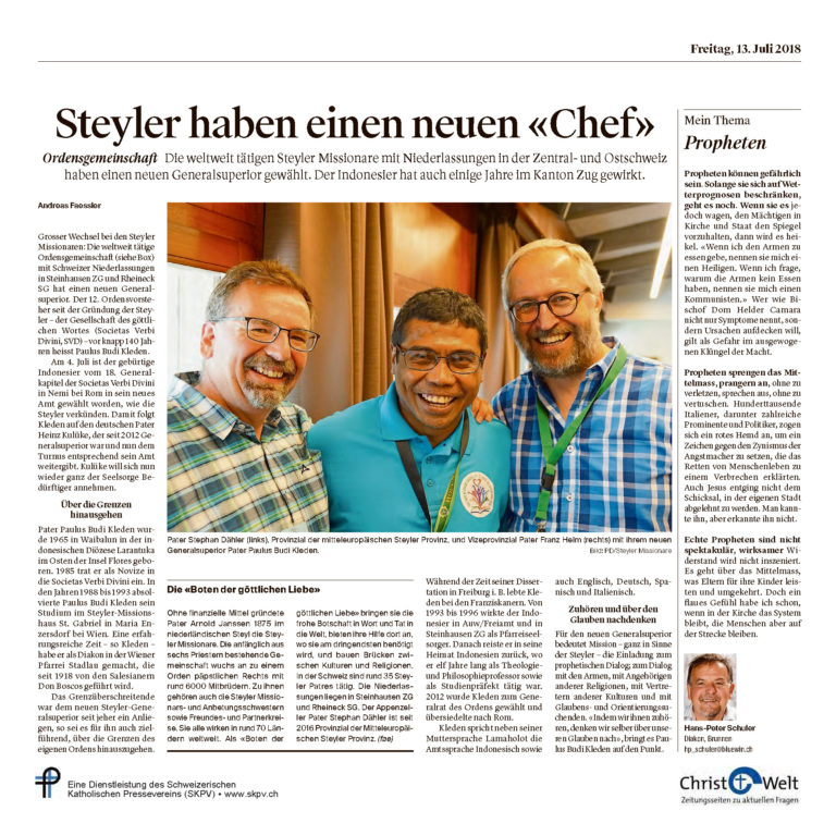 Steyler haben einen neuen «Chef»