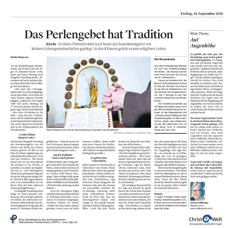 Das Perlengebet hat Tradition