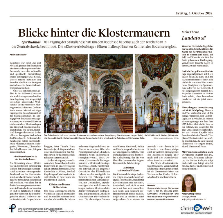 Blicke hinter die Klostermauern