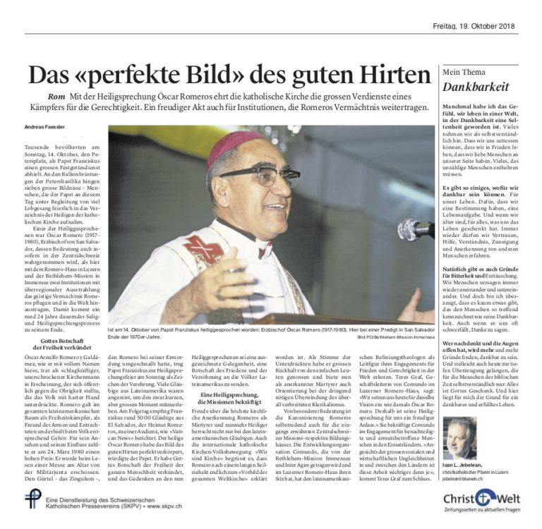 Das «perfekte Bild» des guten Hirten