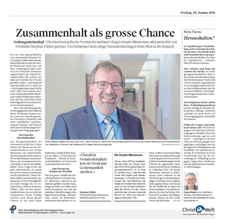 Zusammenhalt als grosse Chance