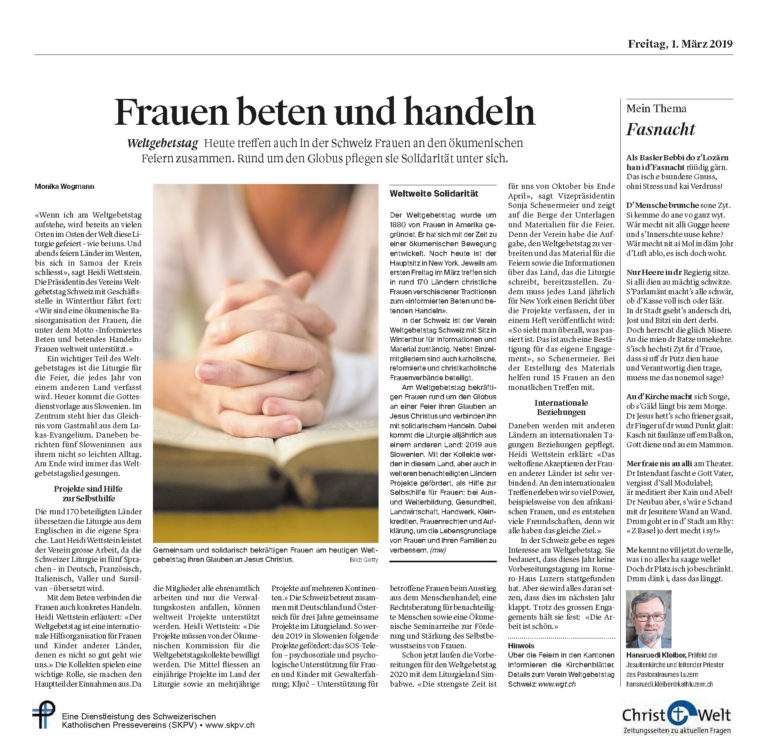 Frauen beten und handeln