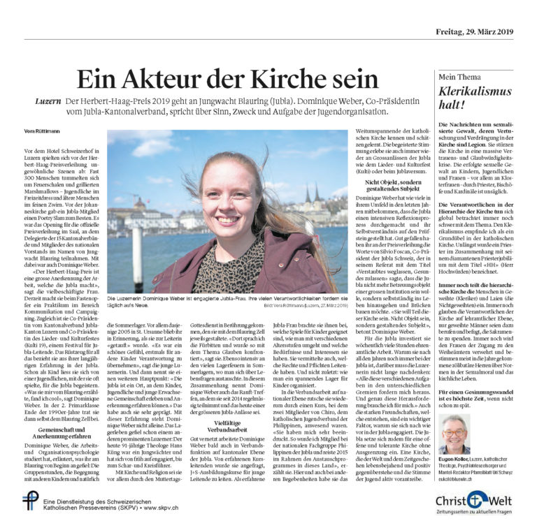 Ein Akteur der Kirche sein