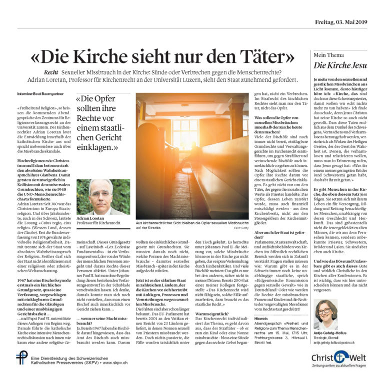 «Die Kirche sieht nur den Täter»