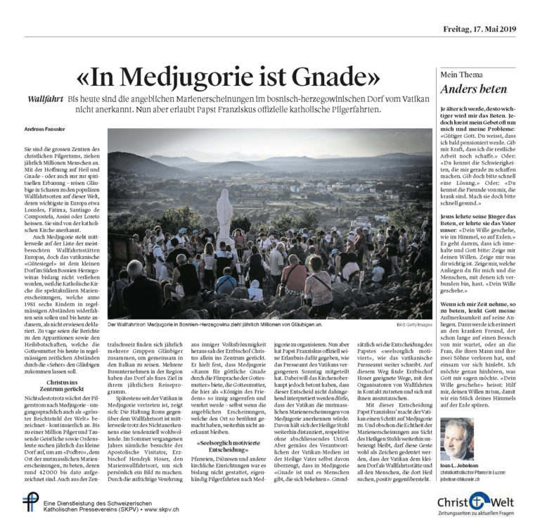 «In Medjugorie ist Gnade»