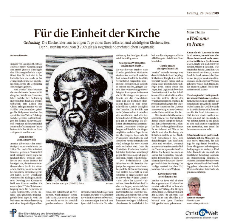 Für die Einheit der Kirche
