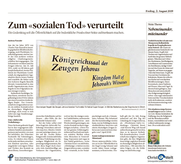 Zum «sozialen Tod» verurteilt