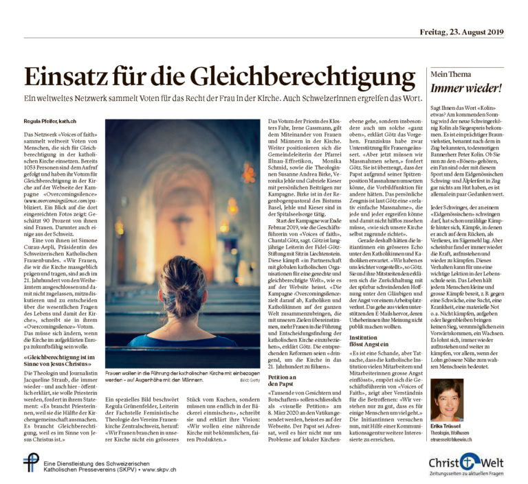 Einsatz für die Gleichberechtigung