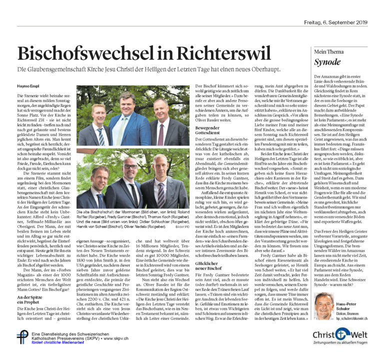 Bischofswechsel in Richterswil