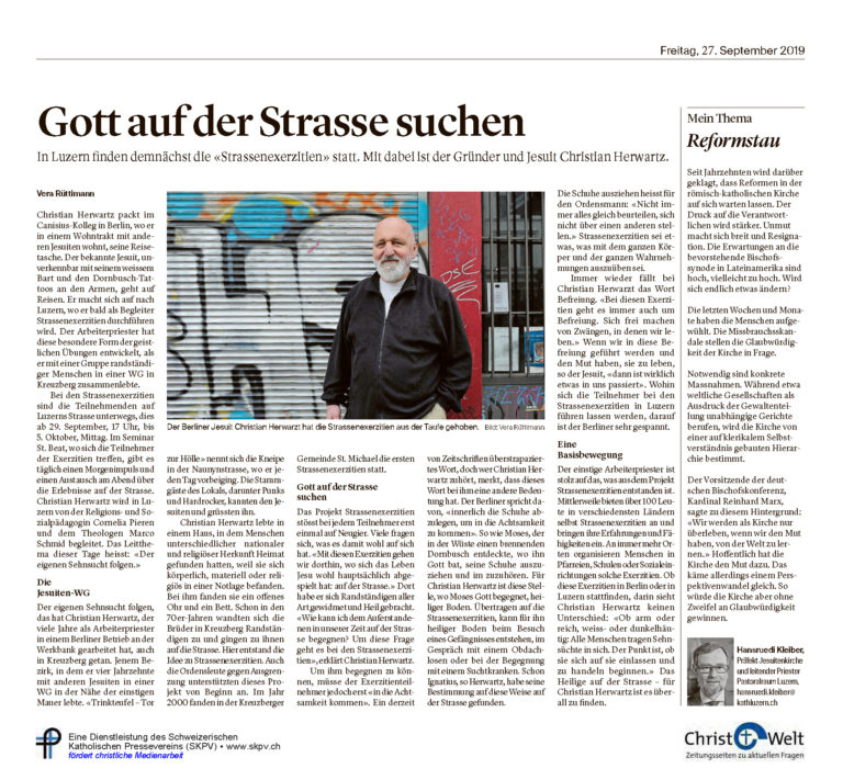 Gott auf der Strasse suchen
