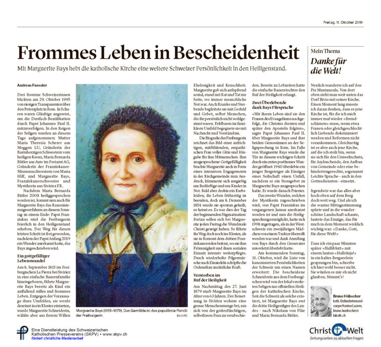 Frommes Leben in Bescheidenheit