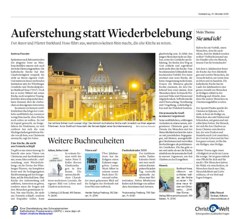 Auferstehung statt Wiederbelebung