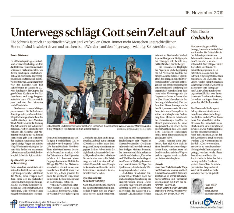 Unterwegs schlägt Gott sein Zelt auf