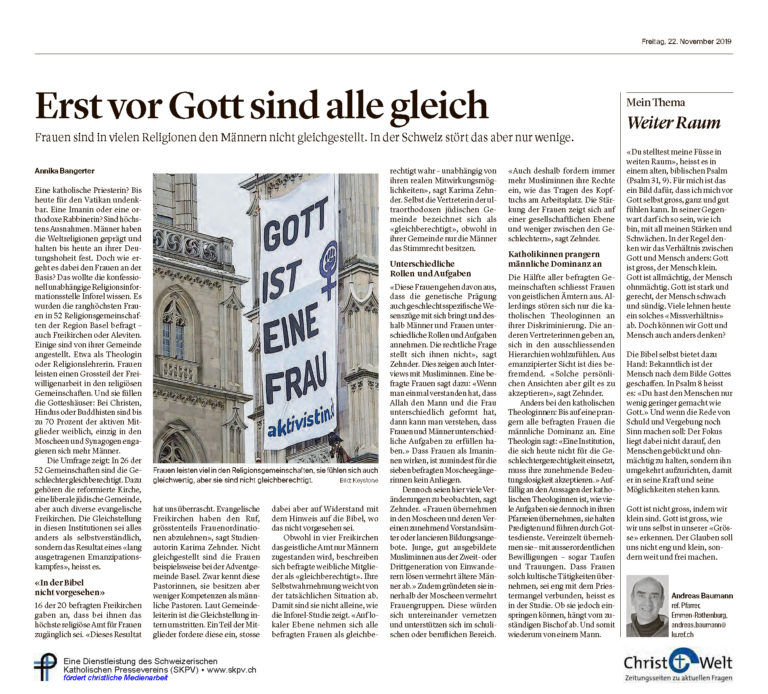 Erst vor Gott sind alle gleich
