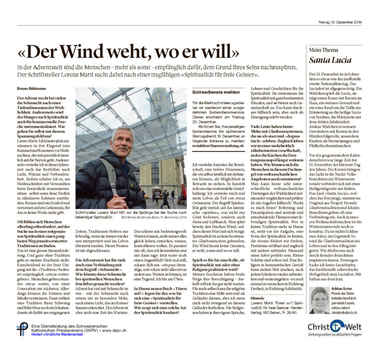 «Der Wind weht, wo er will»