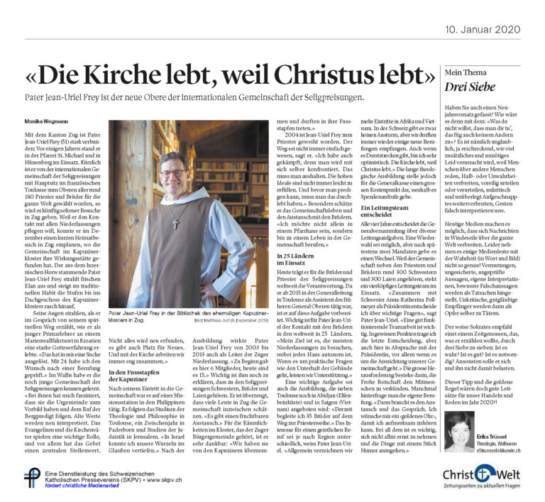 «Die Kirche lebt, weil Christus lebt»