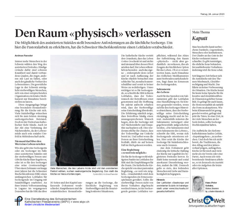 Den Raum «physisch» verlassen