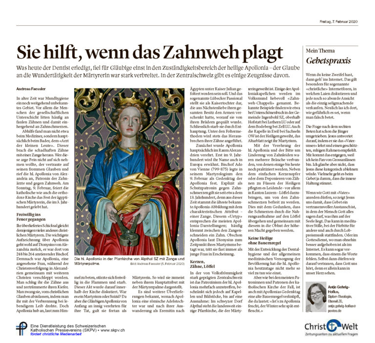 Sie hilft, wenn das Zahnweh plagt