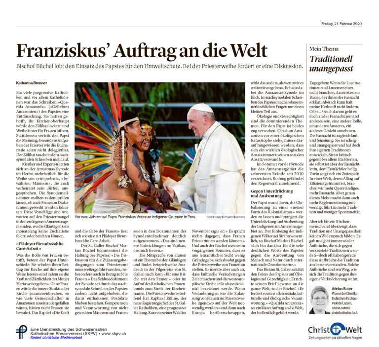 Franziskus’ Auftrag an die Welt
