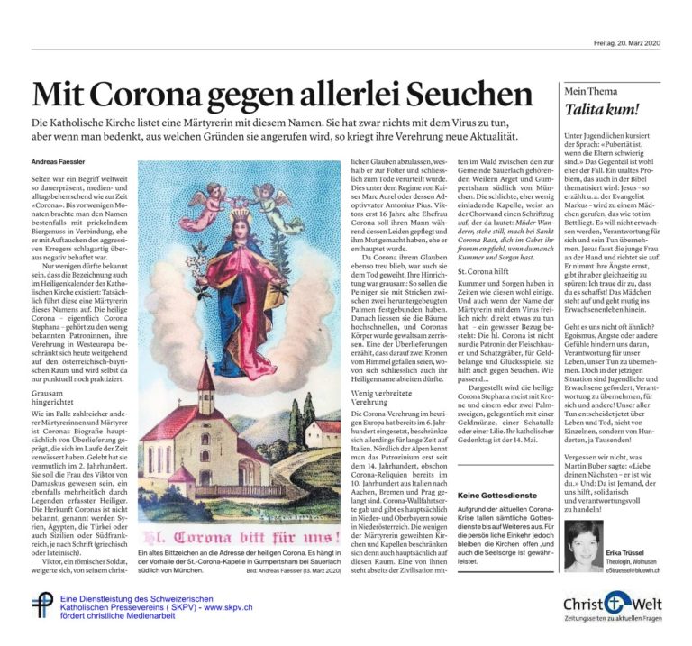 Mit Corona gegen allerlei Seuchen