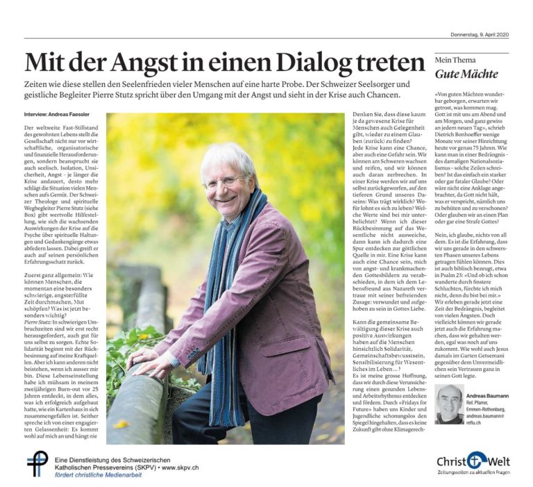 Mit der Angst in einen Dialog treten