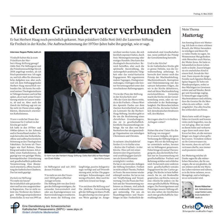 Mit dem Gründervater verbunden