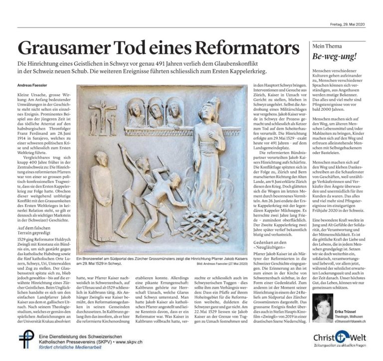 Grausamer Tod eines Reformators